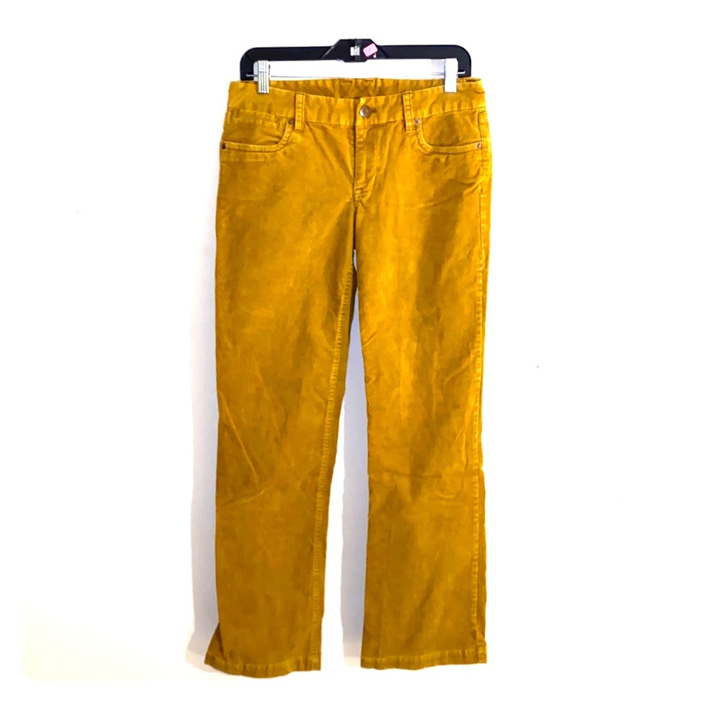 J. CREW toothpick mustard corduroy bootcut pant 4